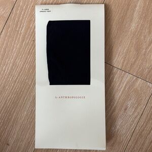 Anthropologie Classic Black Opaque Tights X-Large